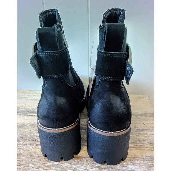 New BLONDO DAHLIA WATERPROOF LUG SOLE BLACK NUBUCK BOOTIES Sz 7M - Picture 6 of 7